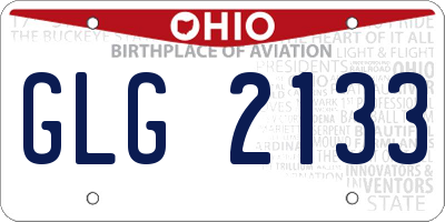 OH license plate GLG2133
