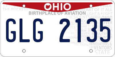 OH license plate GLG2135