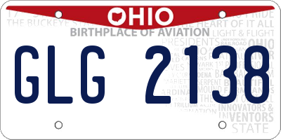 OH license plate GLG2138