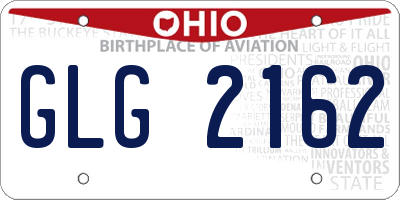OH license plate GLG2162