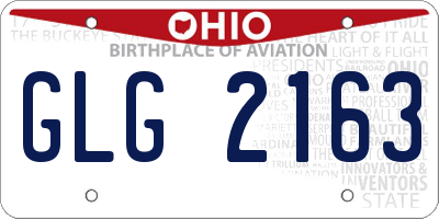 OH license plate GLG2163