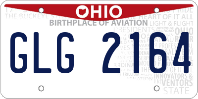 OH license plate GLG2164
