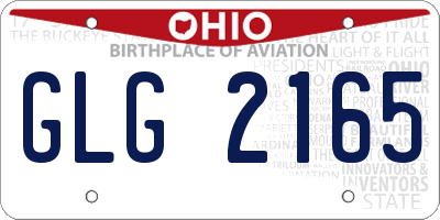 OH license plate GLG2165