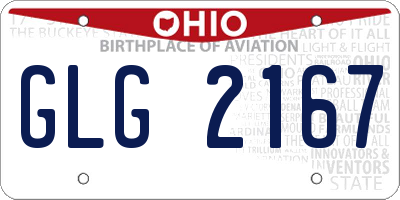 OH license plate GLG2167