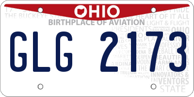 OH license plate GLG2173