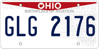 OH license plate GLG2176