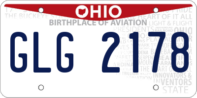 OH license plate GLG2178