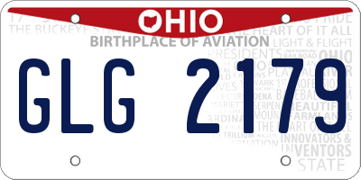 OH license plate GLG2179