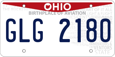 OH license plate GLG2180