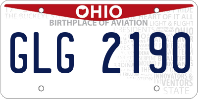 OH license plate GLG2190