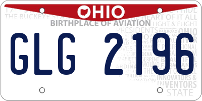 OH license plate GLG2196
