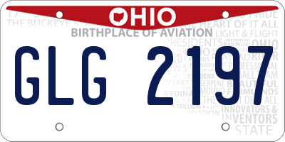 OH license plate GLG2197