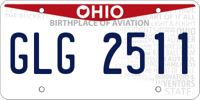 OH license plate GLG2511