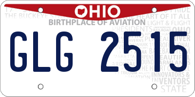 OH license plate GLG2515