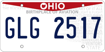 OH license plate GLG2517