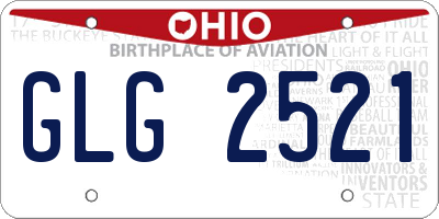 OH license plate GLG2521
