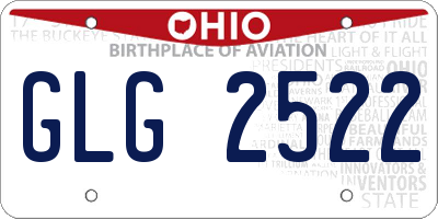 OH license plate GLG2522