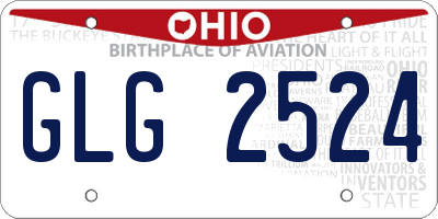 OH license plate GLG2524