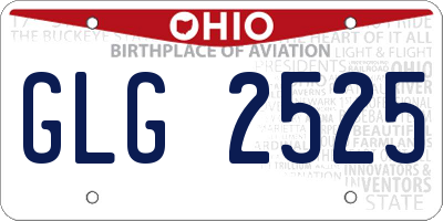 OH license plate GLG2525