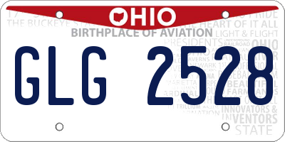 OH license plate GLG2528