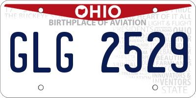 OH license plate GLG2529