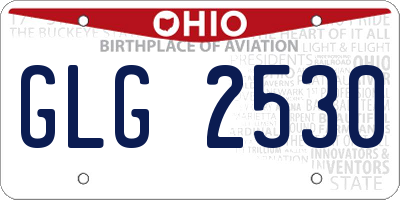 OH license plate GLG2530