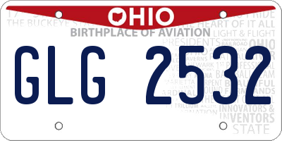 OH license plate GLG2532