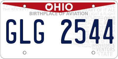 OH license plate GLG2544