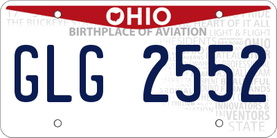 OH license plate GLG2552