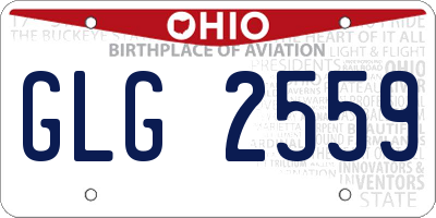 OH license plate GLG2559