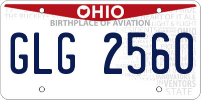 OH license plate GLG2560