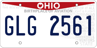 OH license plate GLG2561