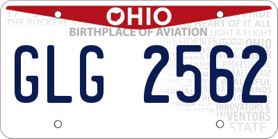 OH license plate GLG2562