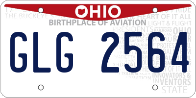 OH license plate GLG2564