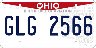 OH license plate GLG2566