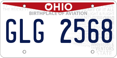 OH license plate GLG2568