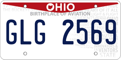 OH license plate GLG2569