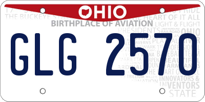 OH license plate GLG2570