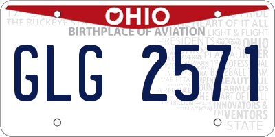 OH license plate GLG2571