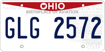 OH license plate GLG2572