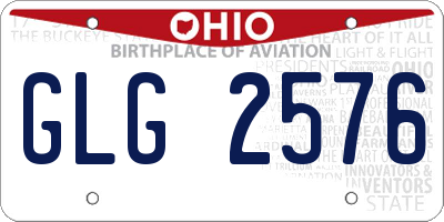OH license plate GLG2576