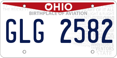 OH license plate GLG2582