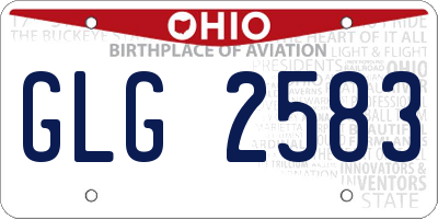 OH license plate GLG2583