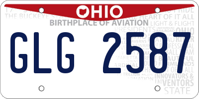 OH license plate GLG2587
