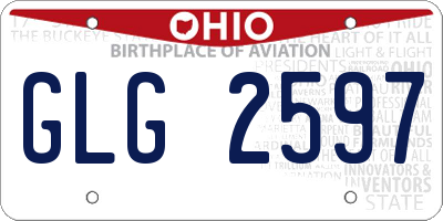 OH license plate GLG2597