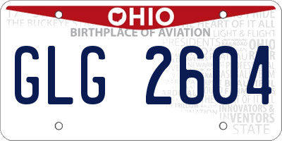 OH license plate GLG2604