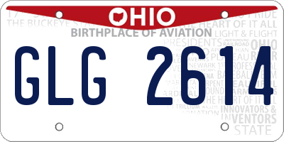 OH license plate GLG2614