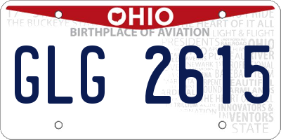 OH license plate GLG2615