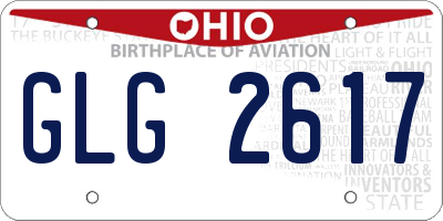 OH license plate GLG2617