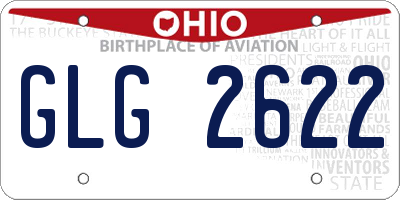 OH license plate GLG2622